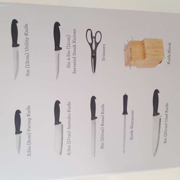 Martha Stewart essentials 30 piece cutlery and utensil set black New - Picture 11 of 13